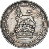 1903 Shilling - Edward VII British Silver Coin - Nice