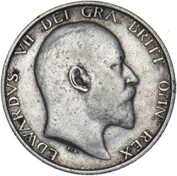 1906 Shilling - Edward VII British Silver Coin - Nice