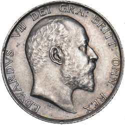 1907 Shilling - Edward VII British Silver Coin - Very Nice