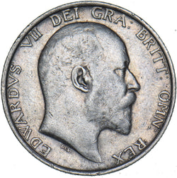 1907 Shilling - Edward VII British Silver Coin - Nice
