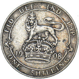 1908 Shilling - Edward VII British Silver Coin