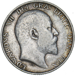 1909 Shilling - Edward VII British Silver Coin