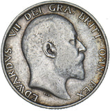 1909 Shilling - Edward VII British Silver Coin