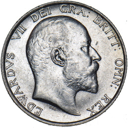 1910 Shilling - Edward VII British Silver Coin - Nice
