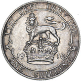 1910 Shilling - Edward VII British Silver Coin - Nice
