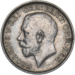 1914 Shilling - George V British Silver Coin - Nice