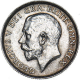 1916 Shilling - George V British Silver Coin - Very Nice