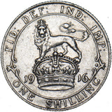1916 Shilling - George V British Silver Coin - Nice