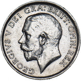 1918 Shilling - George V British Silver Coin - Nice