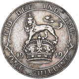 1919 Shilling - George V British Silver Coin - Nice