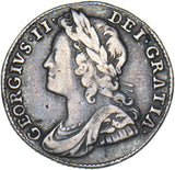 1741 Sixpence - George II British Silver Coin - Nice