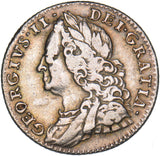 1757 Sixpence - George II British Silver Coin