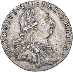 1787 Sixpence - George III British Silver Coin - Nice