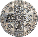 1787 Sixpence - George III British Silver Coin - Nice