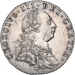 1787 Sixpence - George III British Silver Coin - Nice