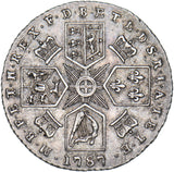 1787 Sixpence - George III British Silver Coin - Nice