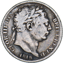 1816 Sixpence - George III British Silver Coin
