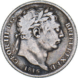 1816 Sixpence - George III British Silver Coin