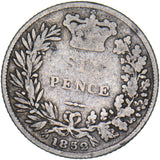1852 Sixpence - Victoria British Silver Coin