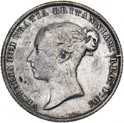 1855 Sixpence - Victoria British Silver Coin