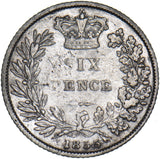 1855 Sixpence - Victoria British Silver Coin
