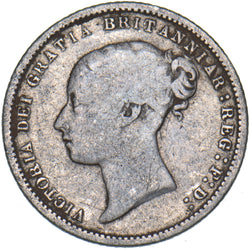 1871 Sixpence (Die no. 6) - Victoria British Silver Coin