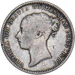 1872 Sixpence (Die no. 16) - Victoria British Silver Coin