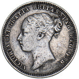 1872 Sixpence (Die no. 62) - Victoria British Silver Coin