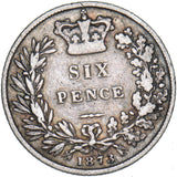 1873 Sixpence (Die no. 118) - Victoria British Silver Coin