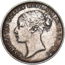 1874 Sixpence (Die no. 55) - Victoria British Silver Coin - Nice