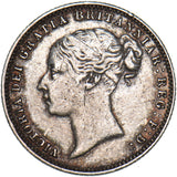 1874 Sixpence (Die no. 55) - Victoria British Silver Coin - Nice