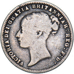 1875 Sixpence (Die no. 73) - Victoria British Silver Coin