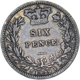 1879 Sixpence - Victoria British Silver Coin