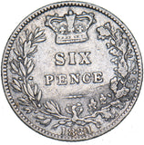 1881 Sixpence - Victoria British Silver Coin