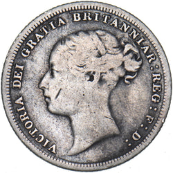 1882 Sixpence - Victoria British Silver Coin