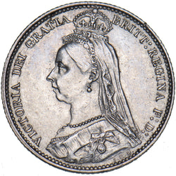 1887 Sixpence - Victoria British Silver Coin - Very Nice