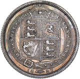 1887 Sixpence - Victoria British Silver Coin - Nice