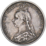 1888 Sixpence - Victoria British Silver Coin
