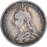 1891 Sixpence - Victoria British Silver Coin