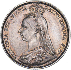 1892 Sixpence - Victoria British Silver Coin - Very Nice