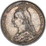 1892 Sixpence - Victoria British Silver Coin - Very Nice