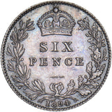 1894 Sixpence - Victoria British Silver Coin - Very Nice