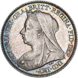 1895 Sixpence - Victoria British Silver Coin - Superb