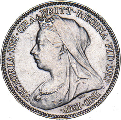 1897 Sixpence - Victoria British Silver Coin - Very Nice
