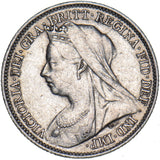 1899 Sixpence - Victoria British Silver Coin - Nice