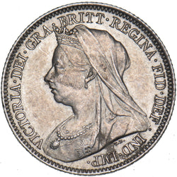 1900 Sixpence - Victoria British Silver Coin - Very Nice
