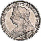 1900 Sixpence - Victoria British Silver Coin - Very Nice