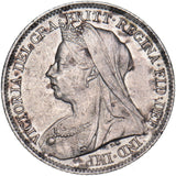 1901 Sixpence - Victoria British Silver Coin - Very Nice