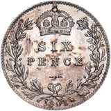 1901 Sixpence - Victoria British Silver Coin - Very Nice