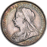 1901 Sixpence - Victoria British Silver Coin - Very Nice